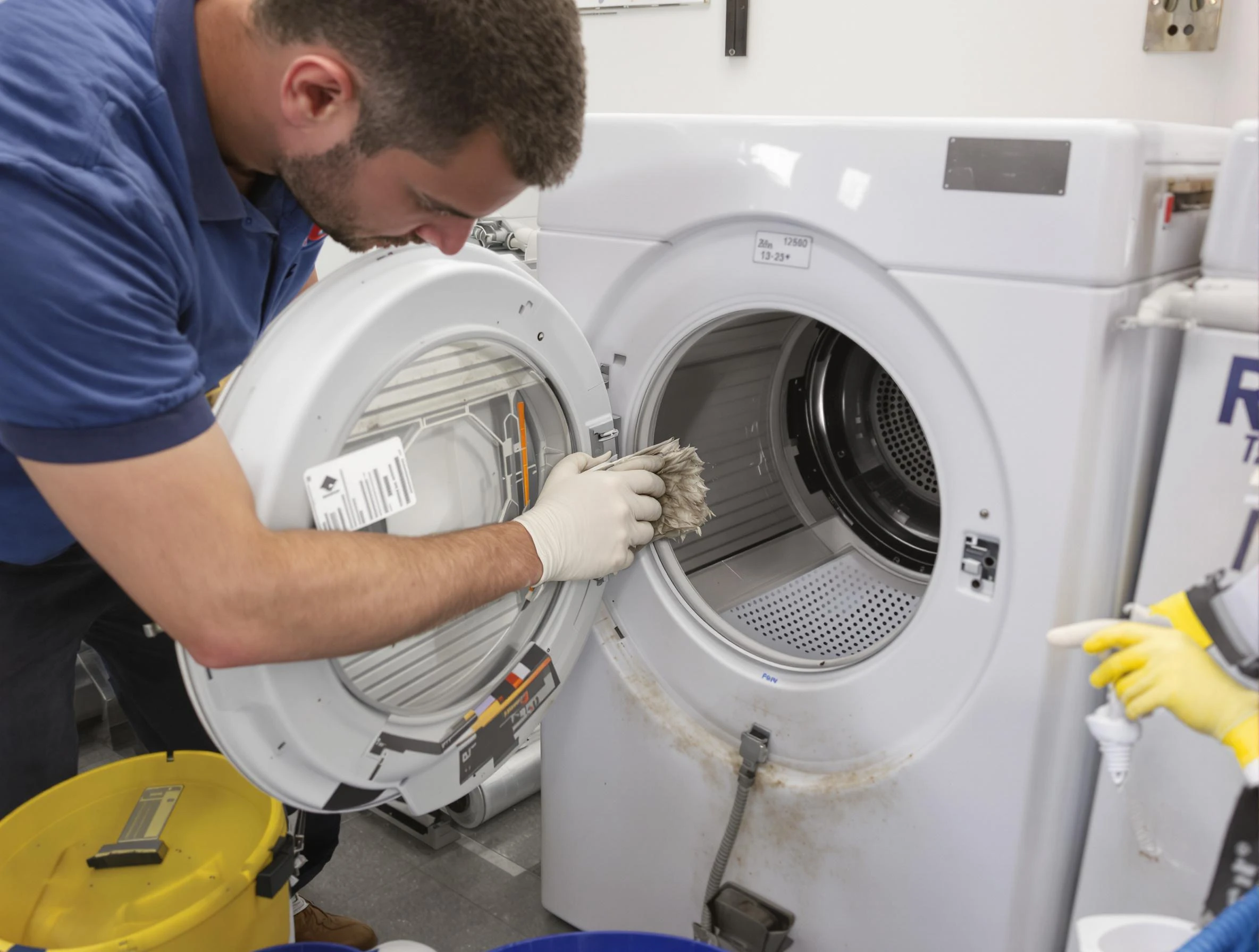 Mableton Dryer Vent Cleaning specialist performing detailed lint trap cleaning service in Mableton